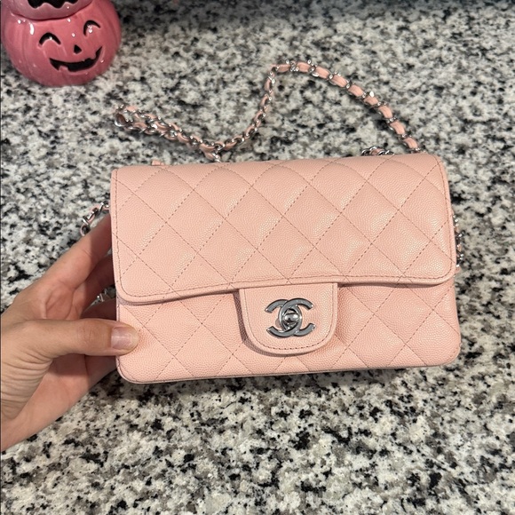 Inspired Light Pink Quilted Crossbody Bag - Picture 1 of 6